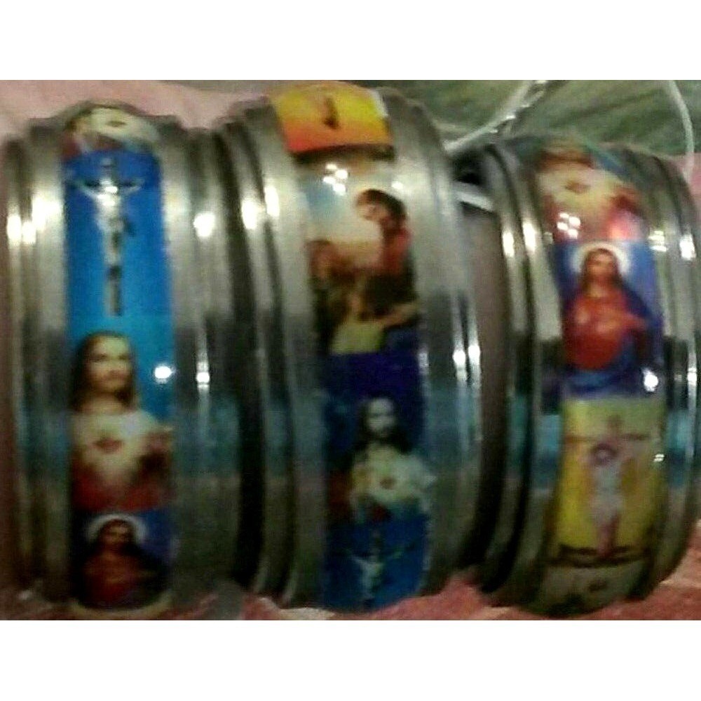 New Jesus Portrait Ring Size 7.5 Silver Stainless Steel Band Religious Christian